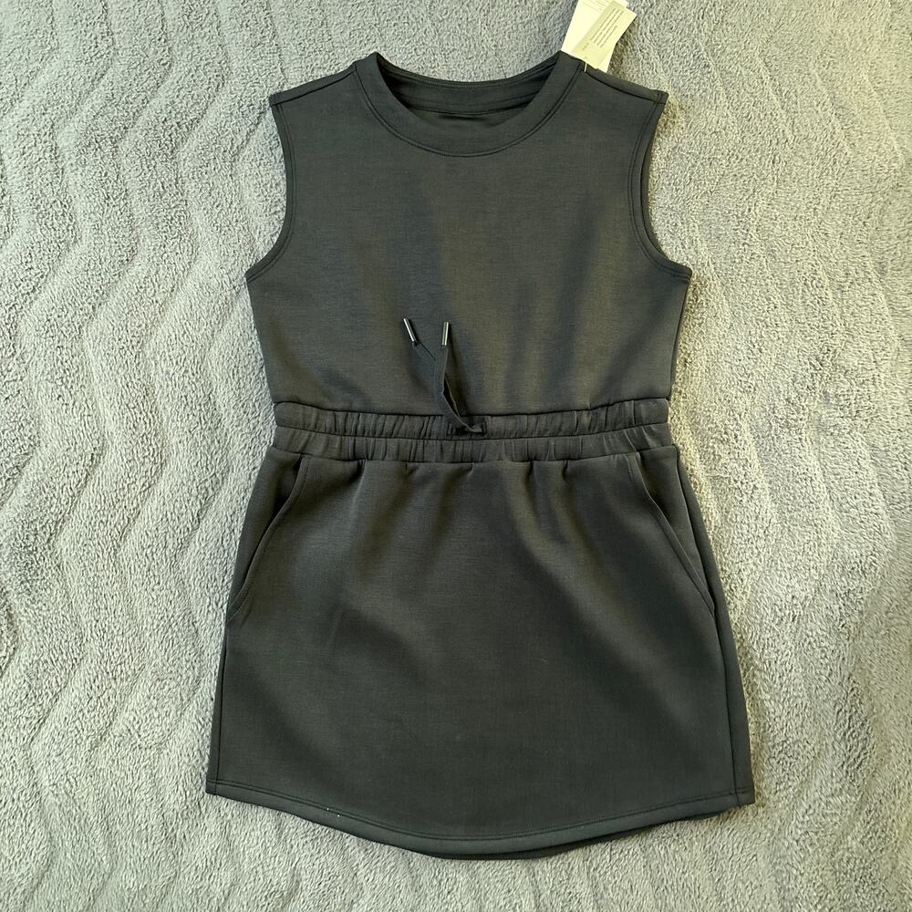 All in Motion Girls Active Dress Black Airy Sleek Sleeveless Stretch NEW M 8